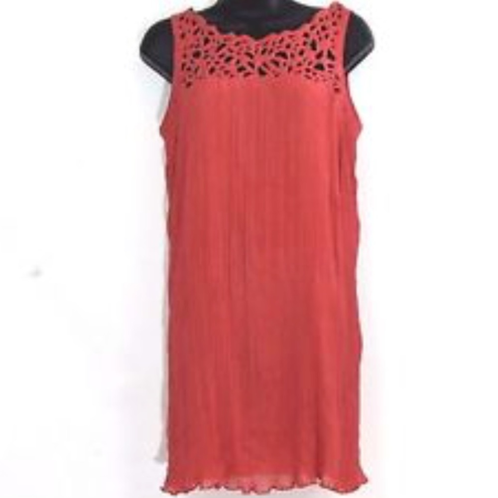 Coral Shift Dress Anthropologie